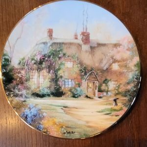 Vintage 1990's Marty Bell Larkspur Cottage  Plate